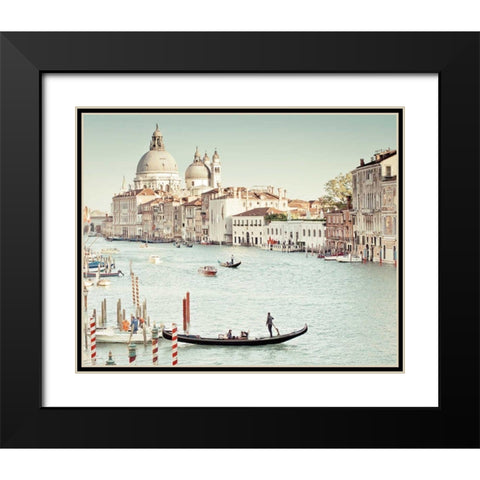 Grand Canal Black Modern Wood Framed Art Print with Double Matting by Bevan, Keri