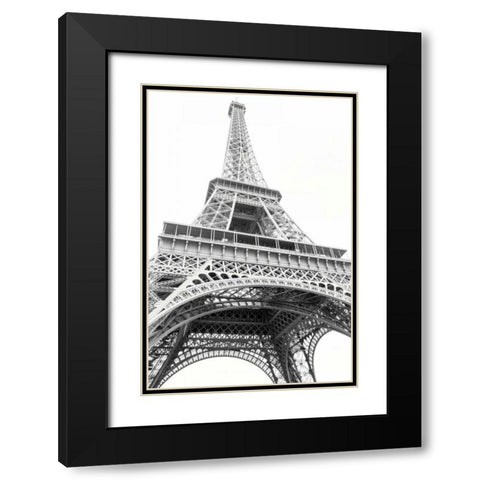 Eiffel up Close Black Modern Wood Framed Art Print with Double Matting by Marshall, Laura