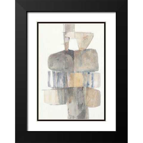 Stepping Stones Black Modern Wood Framed Art Print with Double Matting by Schick, Mike