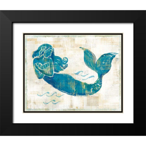 On the Waves II Black Modern Wood Framed Art Print with Double Matting by Schlabach, Sue
