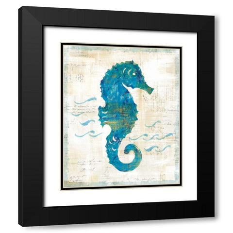 On the Waves III Black Modern Wood Framed Art Print with Double Matting by Schlabach, Sue