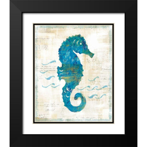 On the Waves III Black Modern Wood Framed Art Print with Double Matting by Schlabach, Sue