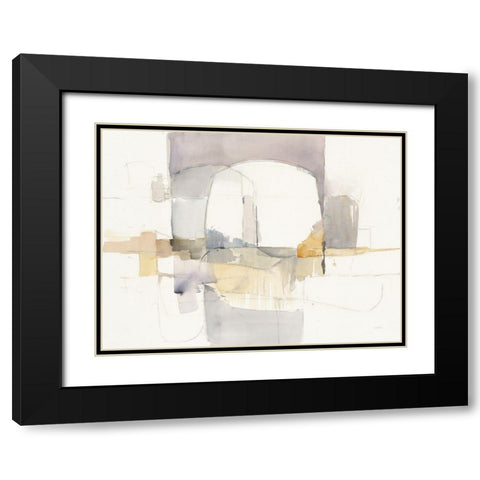 Improvisation I Black Modern Wood Framed Art Print with Double Matting by Schick, Mike