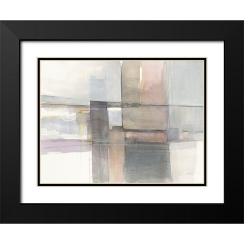 Improvisation III Black Modern Wood Framed Art Print with Double Matting by Schick, Mike