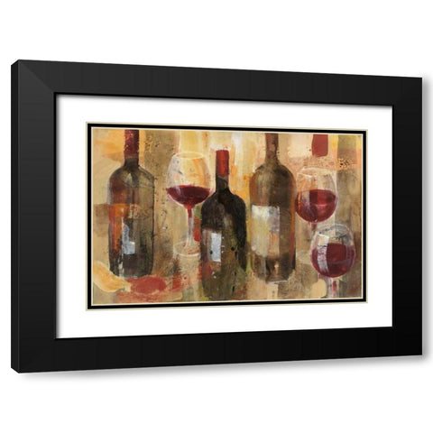Festa I v2 Black Modern Wood Framed Art Print with Double Matting by Hristova, Albena