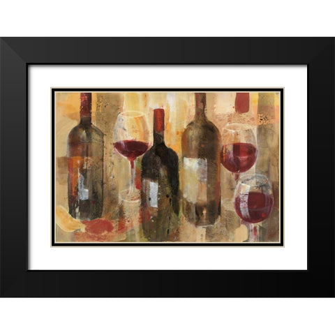 Festa I v2 Black Modern Wood Framed Art Print with Double Matting by Hristova, Albena