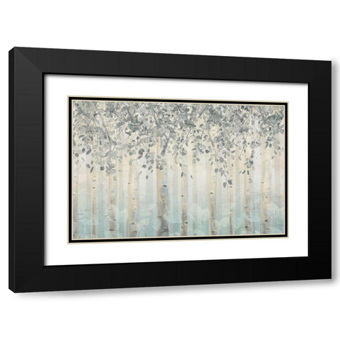 Silver and Gray Dream Forest I Black Modern Wood Framed Art Print with Double Matting by Wiens, James