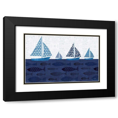 Sunday on the Coast VII Black Modern Wood Framed Art Print with Double Matting by Pela