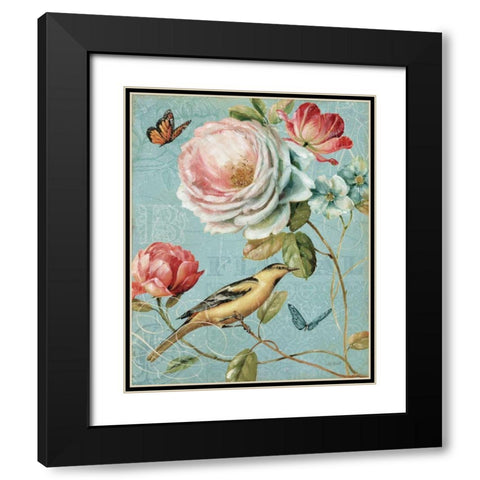 Spring Romance II Black Modern Wood Framed Art Print with Double Matting by Audit, Lisa