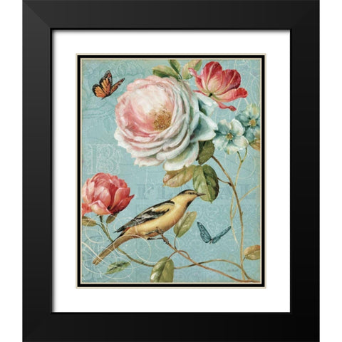 Spring Romance II Black Modern Wood Framed Art Print with Double Matting by Audit, Lisa