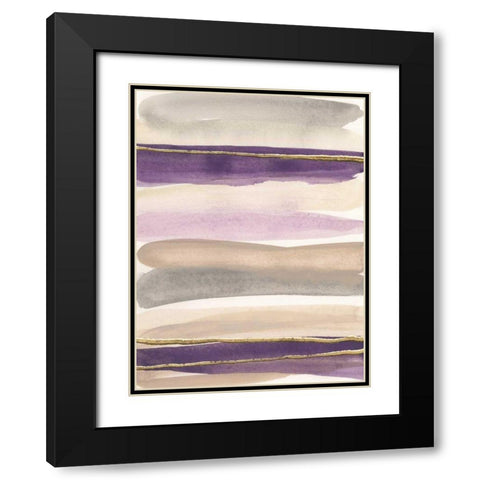Gilded Amethyst I Crop Black Modern Wood Framed Art Print with Double Matting by Paschke, Chris