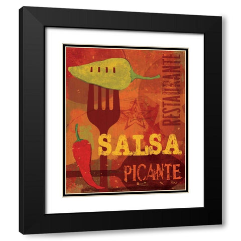 Pimento I Black Modern Wood Framed Art Print with Double Matting by Charron, Veronique