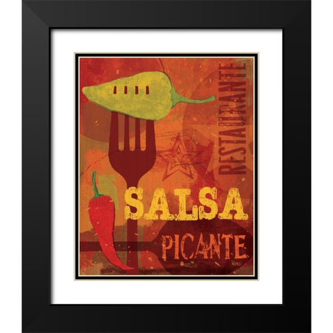 Pimento I Black Modern Wood Framed Art Print with Double Matting by Charron, Veronique