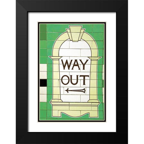 Iconic London Underground Crop Black Modern Wood Framed Art Print with Double Matting by Bevan, Keri