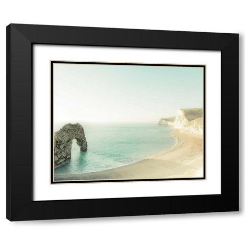 The Jurassic Coast Black Modern Wood Framed Art Print with Double Matting by Bevan, Keri