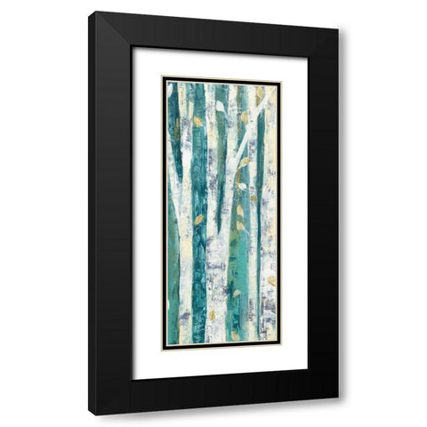 Birches in Spring Panel III Black Modern Wood Framed Art Print with Double Matting by Purinton, Julia