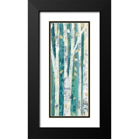 Birches in Spring Panel III Black Modern Wood Framed Art Print with Double Matting by Purinton, Julia