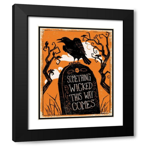 Wicked III Black Modern Wood Framed Art Print with Double Matting by Penner, Janelle