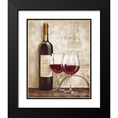 Wine in Paris IV Black Modern Wood Framed Art Print with Double Matting by Penner, Janelle