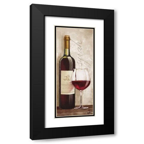 Wine in Paris VI Black Modern Wood Framed Art Print with Double Matting by Penner, Janelle