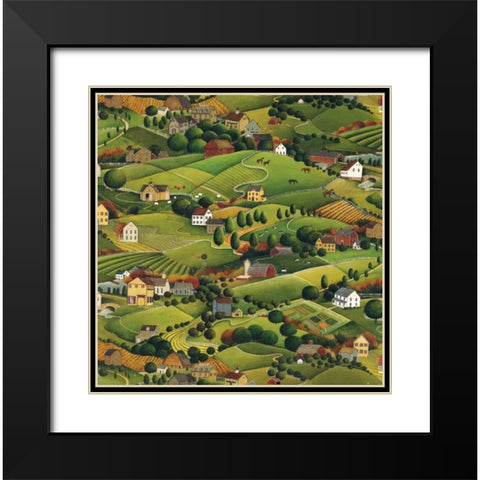 Pleasant Valley Black Modern Wood Framed Art Print with Double Matting by Brown, David Carter