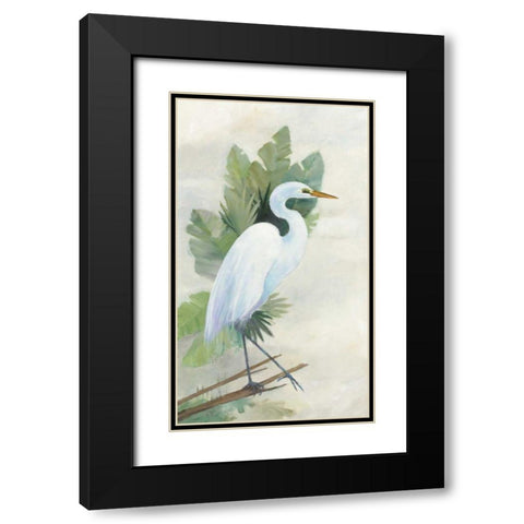 Standing Egret I Crop Black Modern Wood Framed Art Print with Double Matting by Tillmon, Avery