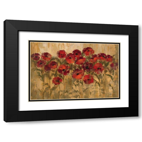 Sunshine Florals Black Modern Wood Framed Art Print with Double Matting by Vassileva, Silvia