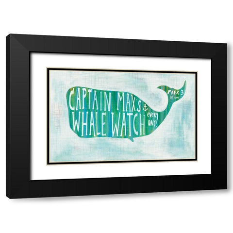 Ahoy I with Words Black Modern Wood Framed Art Print with Double Matting by Averinos, Melissa