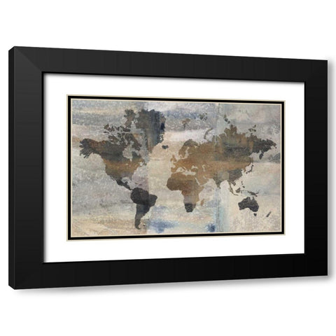 Stone World Black Modern Wood Framed Art Print with Double Matting by Tillmon, Avery