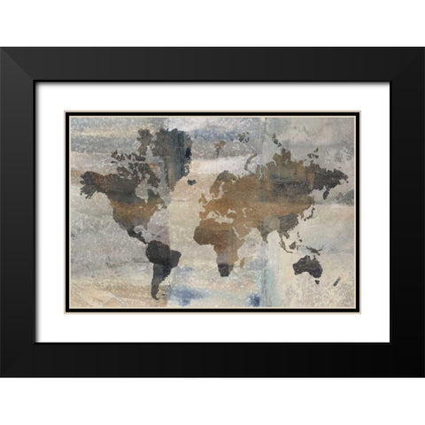 Stone World Black Modern Wood Framed Art Print with Double Matting by Tillmon, Avery