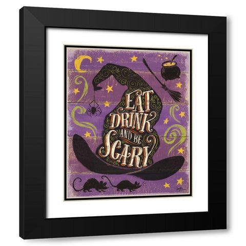 Fright Night II Black Modern Wood Framed Art Print with Double Matting by Penner, Janelle