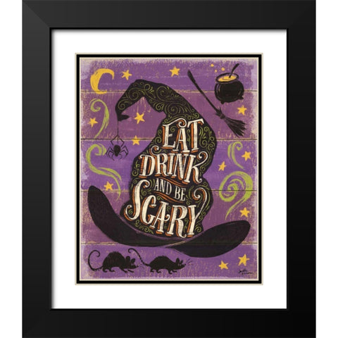 Fright Night II Black Modern Wood Framed Art Print with Double Matting by Penner, Janelle