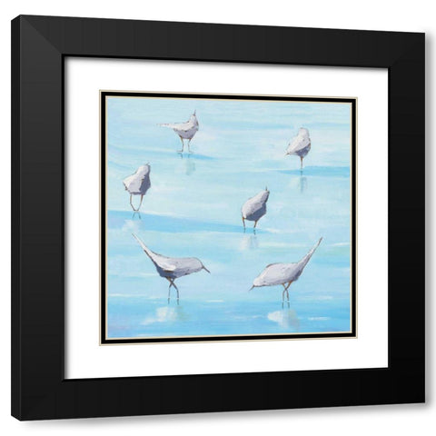 By the Waters Edge Black Modern Wood Framed Art Print with Double Matting by Adams, Phyllis