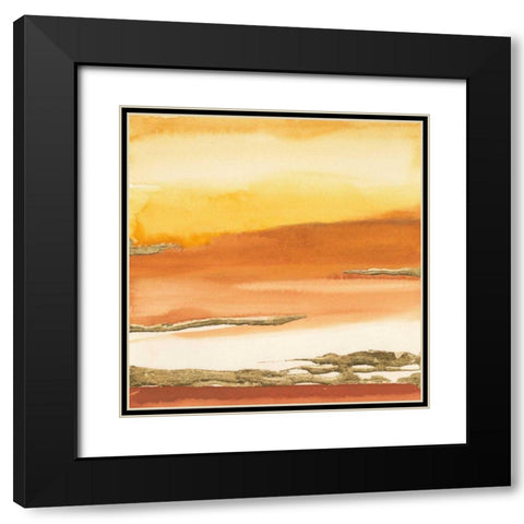 Gilded Amber I v2 Black Modern Wood Framed Art Print with Double Matting by Paschke, Chris