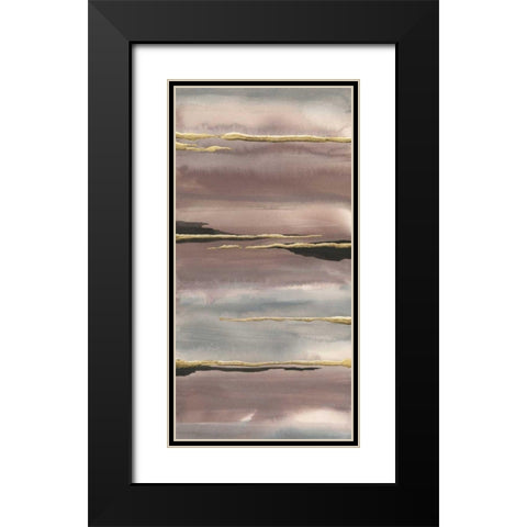 Gilded Morning Fog III Gold Black Modern Wood Framed Art Print with Double Matting by Paschke, Chris