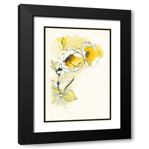 Carols Roses II Black Modern Wood Framed Art Print with Double Matting by Novak, Shirley