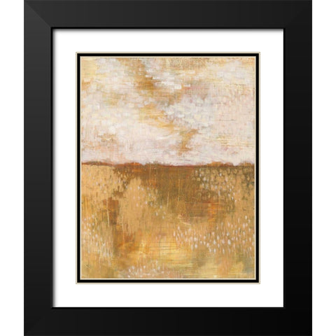 Amber Horizon Black Modern Wood Framed Art Print with Double Matting by Averinos, Melissa