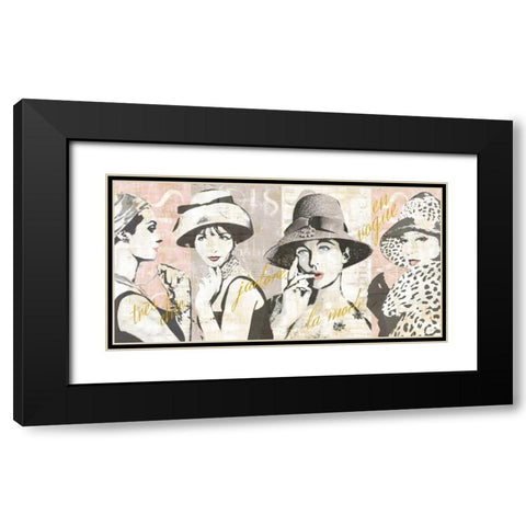 Fashion Week Paris Halftone V Black Modern Wood Framed Art Print with Double Matting by Schlabach, Sue