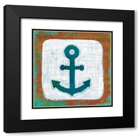 Ahoy III Red Blue Black Modern Wood Framed Art Print with Double Matting by Averinos, Melissa
