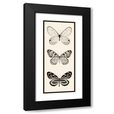 Butterfly BW Panel II Black Modern Wood Framed Art Print with Double Matting by Van Swearingen, Debra