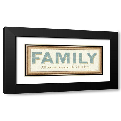 Family Black Modern Wood Framed Art Print with Double Matting by Pela