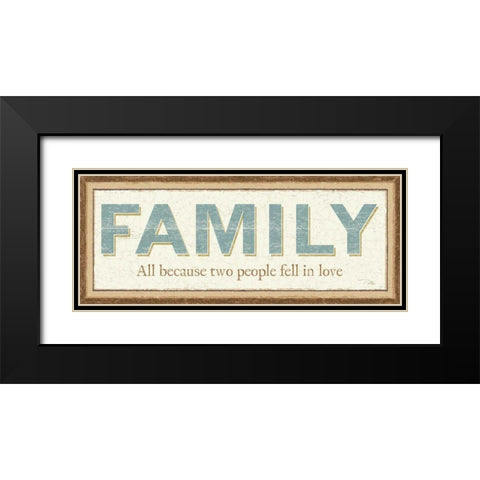 Family Black Modern Wood Framed Art Print with Double Matting by Pela