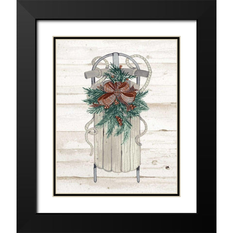 Holiday Sports on Wood II Luxe Black Modern Wood Framed Art Print with Double Matting by McKenna, Kathleen Parr