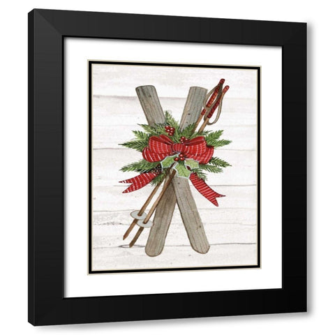 Holiday Sports IV on White Wood Black Modern Wood Framed Art Print with Double Matting by McKenna, Kathleen Parr