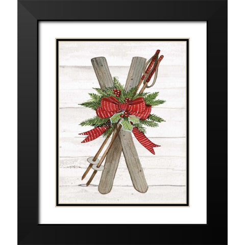 Holiday Sports IV on White Wood Black Modern Wood Framed Art Print with Double Matting by McKenna, Kathleen Parr