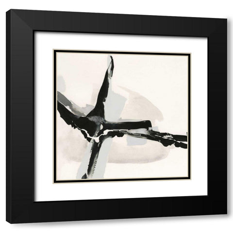 Creamy Neutral I Black Modern Wood Framed Art Print with Double Matting by Paschke, Chris