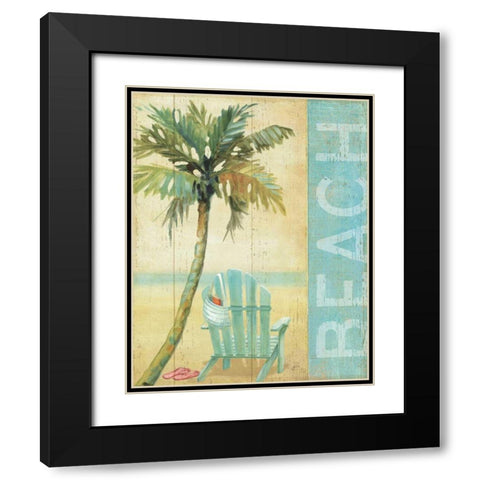 Ocean Beach I Black Modern Wood Framed Art Print with Double Matting by Brissonnet, Daphne