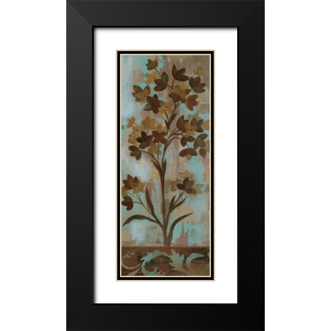 Monsoon Florals I Black Modern Wood Framed Art Print with Double Matting by Vassileva, Silvia