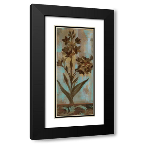 Monsoon Florals II Black Modern Wood Framed Art Print with Double Matting by Vassileva, Silvia