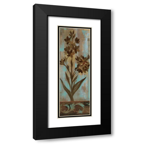 Monsoon Florals II Black Modern Wood Framed Art Print with Double Matting by Vassileva, Silvia